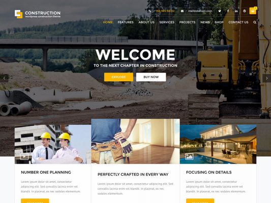 thiết kế website công ty xây dựng
