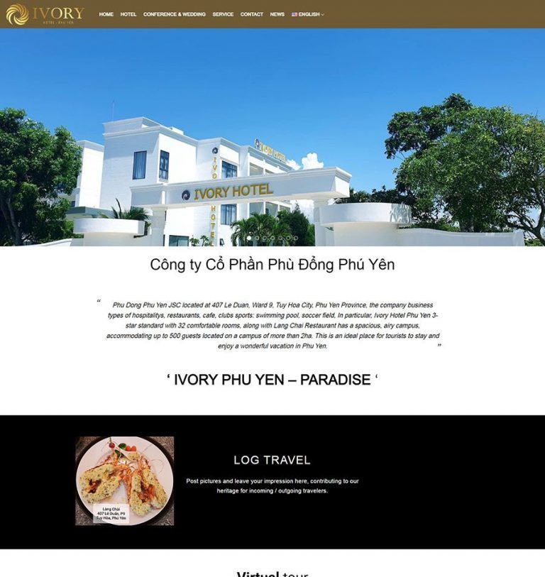 Thiết Kế Website Dịch Vụ Khách Sạn Phú Yên