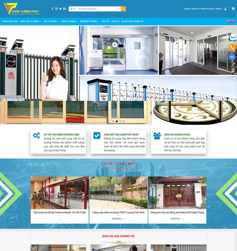 Thiết Kế Website Dịch Vụ Phân Phối Cửa-Cổng-Barier
