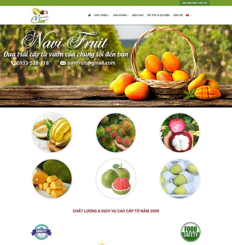 Thiết Kế Website Navi Fruit