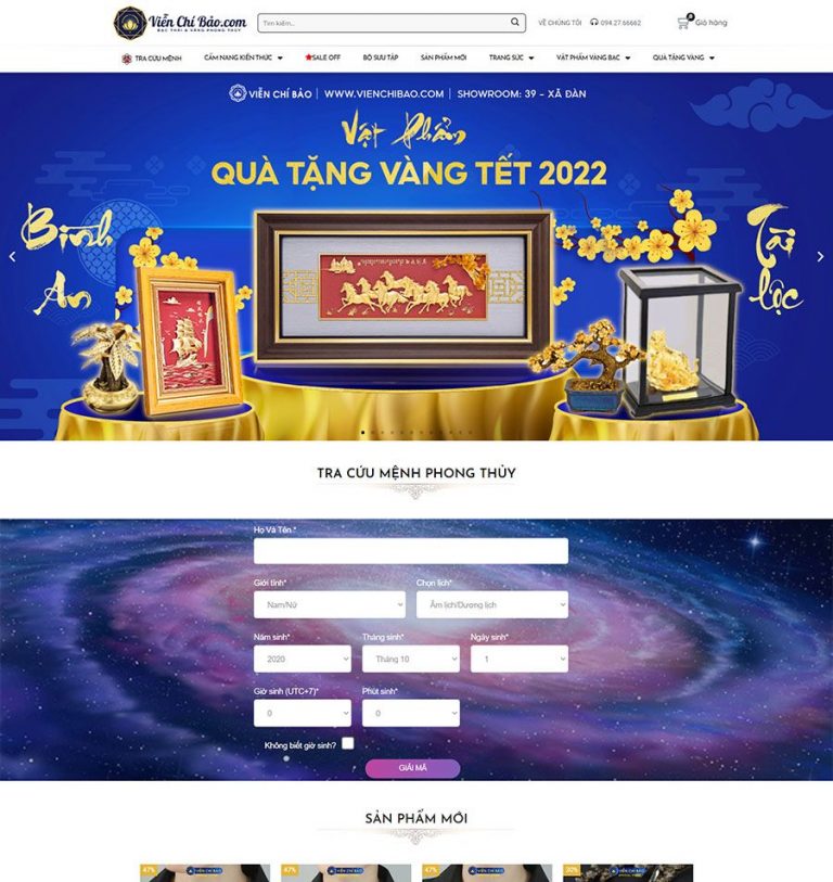 Thiết Kế Website Trang Sức Viến Chí Bảo