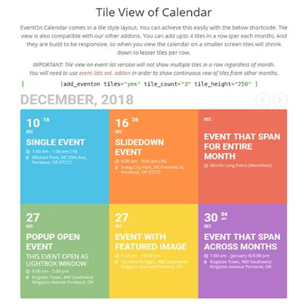 eventon wordpress virtual event calendar plugin