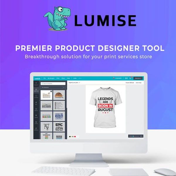 product designer woocommerce wordpress lumise