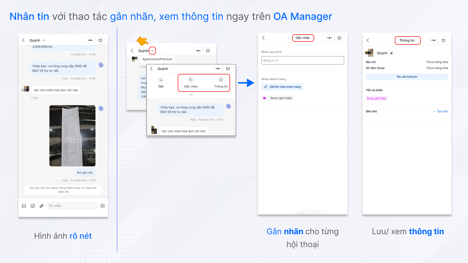 Tương tác với khách hàng dễ dàng cùng Mini App - OA Manager trên điện thoại