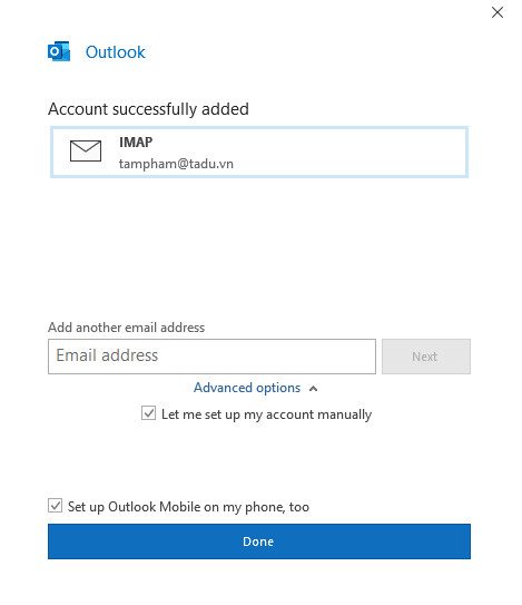 Hướng dẫn cấu hình Email Server Hopthu trên Outlook 365