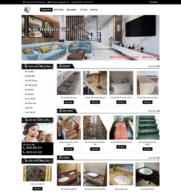 Thiết Kế Website Kho Đá Hiển Vân thiet ke website kho da hien van 2