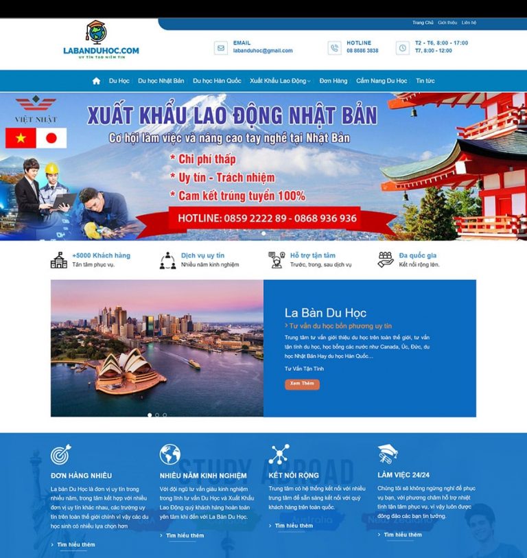 thiet ke website xuat khau lao dong 1