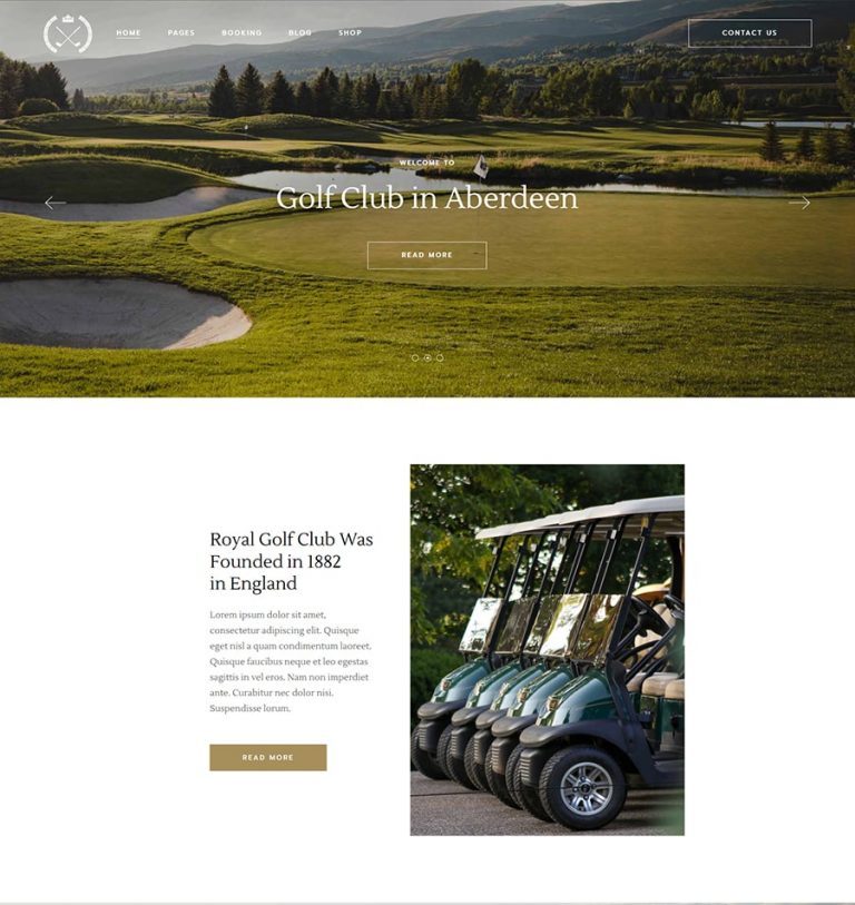 Thiet ke Website Golf Club 2