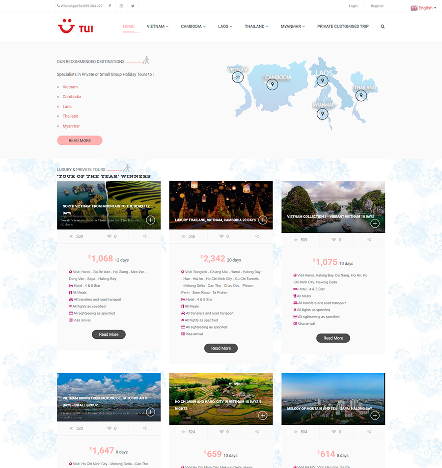 thiet ke website du lich tui 1