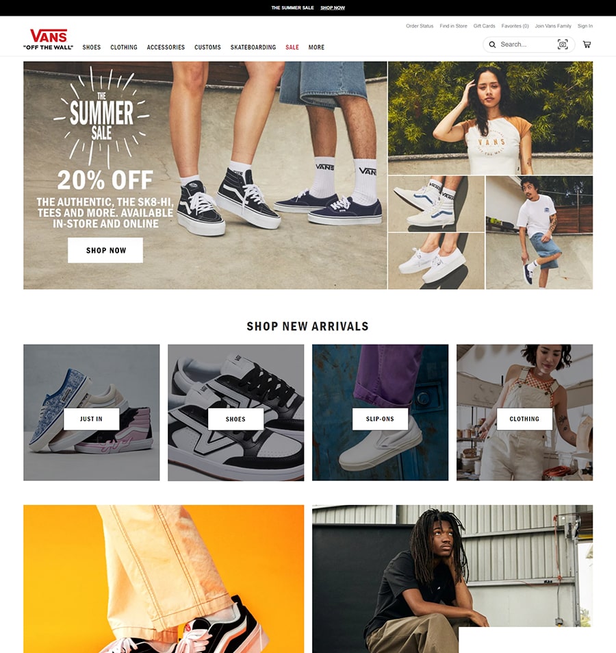 thiet ke website giay vans 2