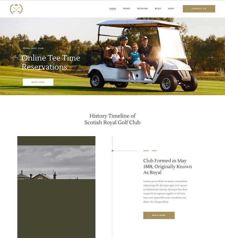 thiet ke website golf academy 1
