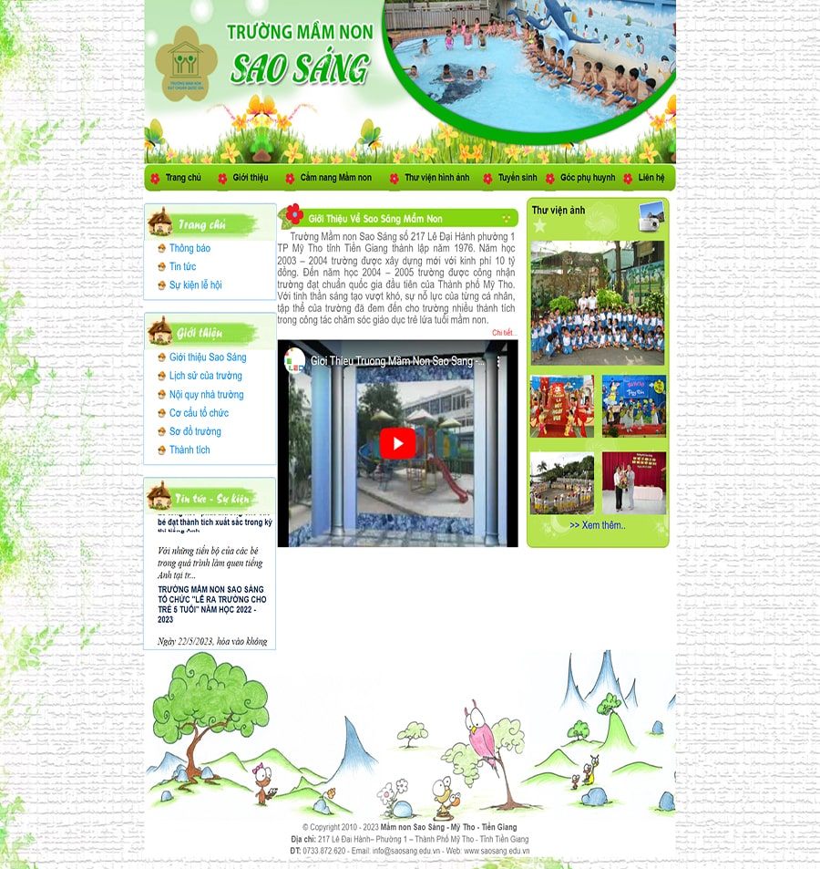 thiet ke website truong mam non sao sang 2