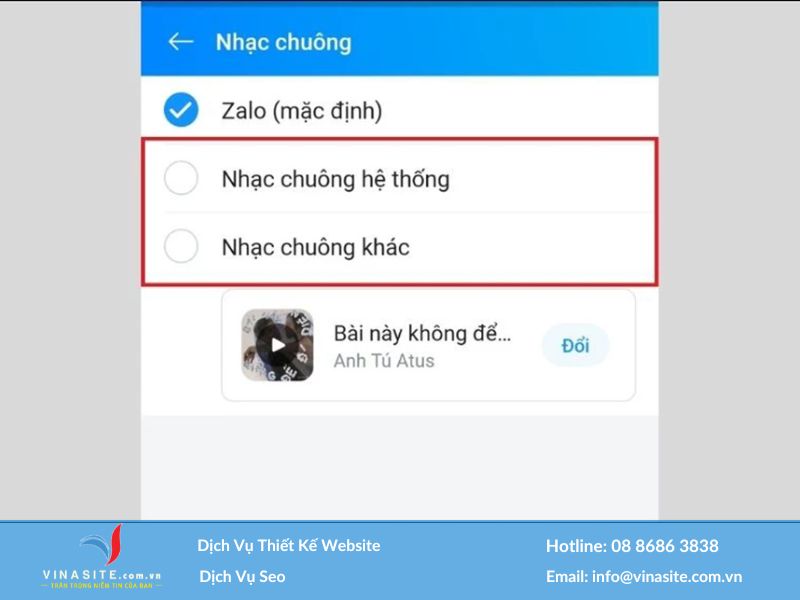 cách cài nhạc chờ zalo trên iphone