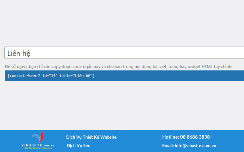 Hướng dẫn tích hợp Liên hệ – Contact Form 7 vào website WordPress