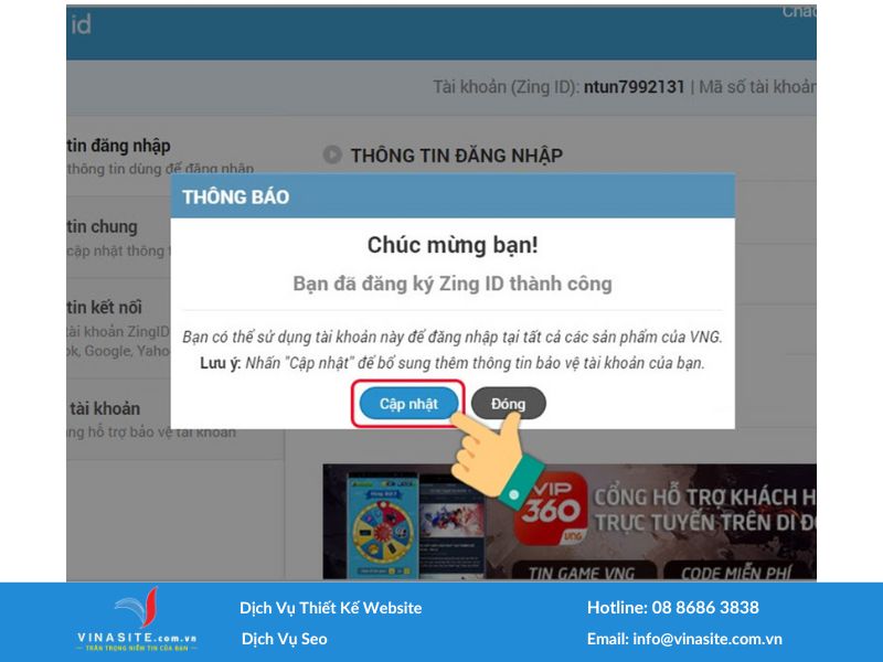 đăng ký zing id