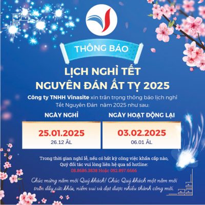 THÔNG BÁO NGHỈ TẾT NGUYÊN ĐÁN ẤT TỴ 2025