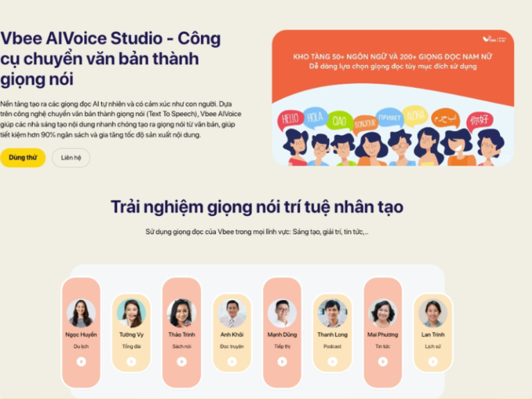 Giọng đọc tự nhiên, đa dạng, tùy chỉnh theo từng kịch bản