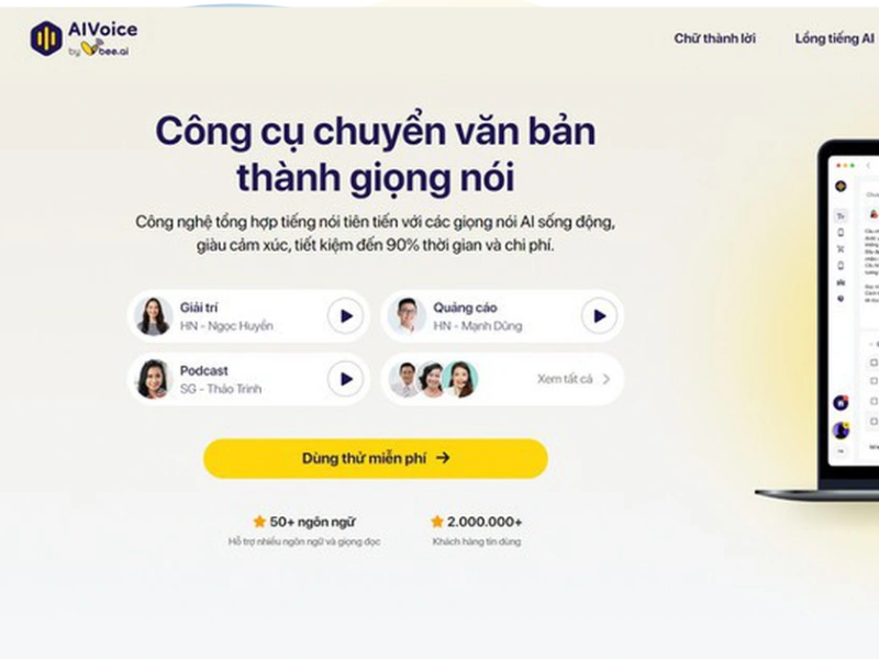 Vbee AIVoice – Trợ thủ AI đắc lực cho nhà sáng tạo nội dung