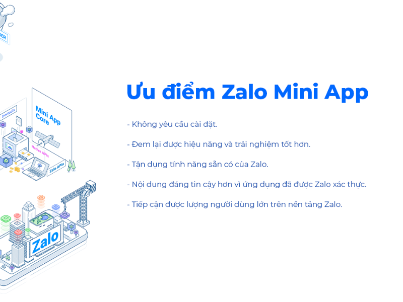 Zalo mini app tại Vinasite