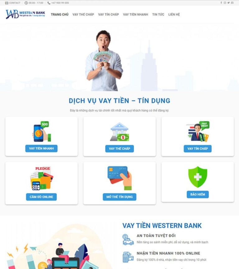Thiết kế web dịch vụ tài chính – Tăng độ tin cậy, gia tăng khách hàng