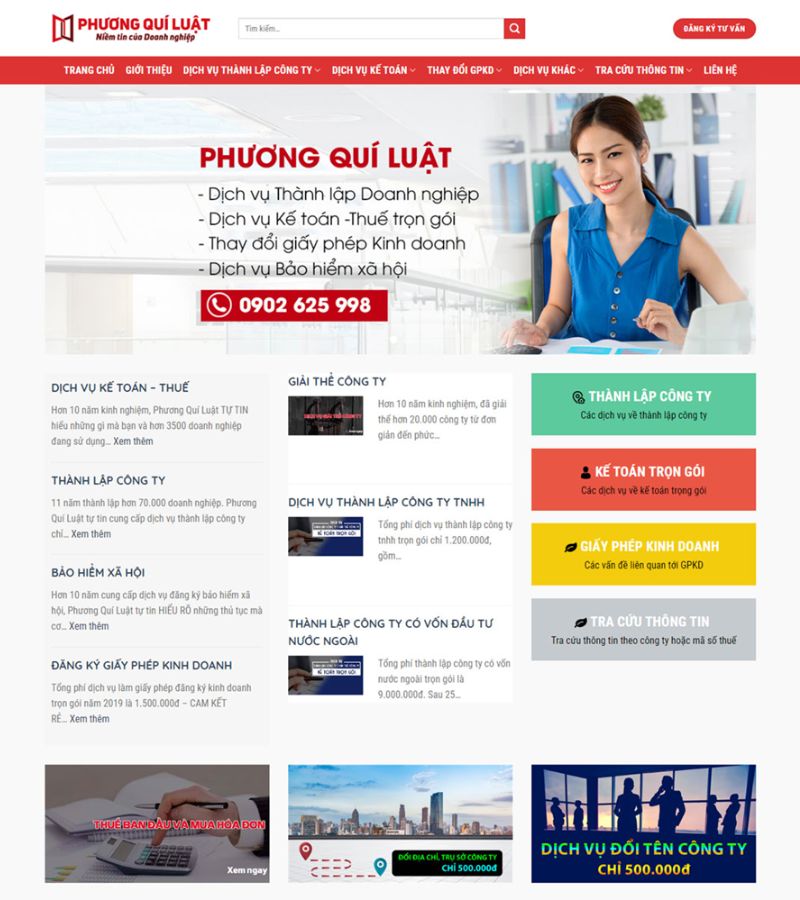 Thiết kế web dịch vụ tài chính