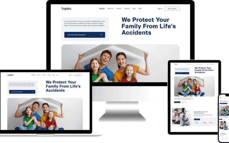 Thiết kế website công ty bảo hiểm