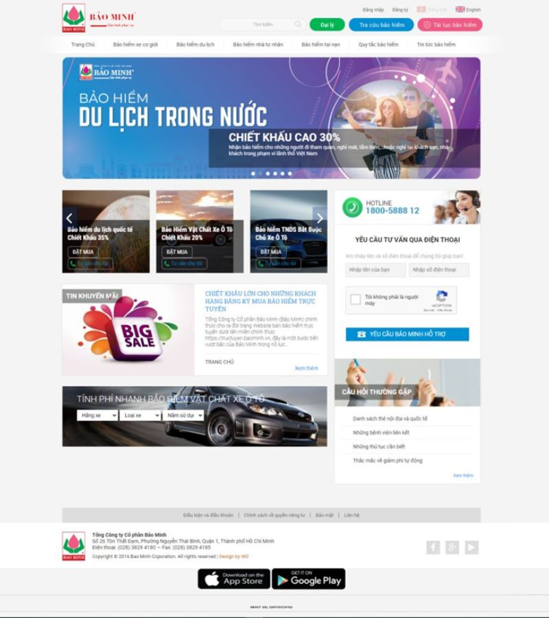 Thiết kế website công ty bảo hiểm