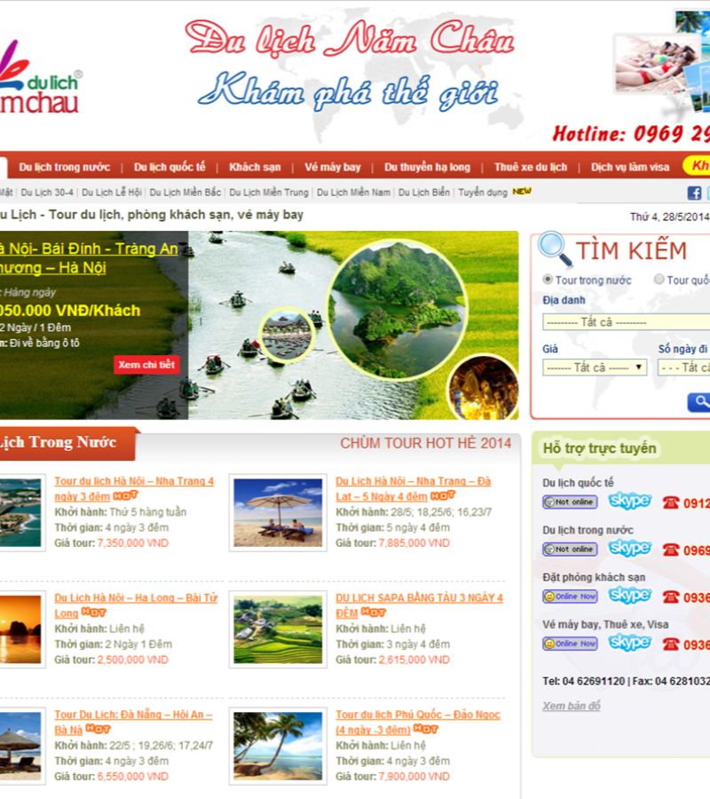Thiết kế website công ty lữ hành