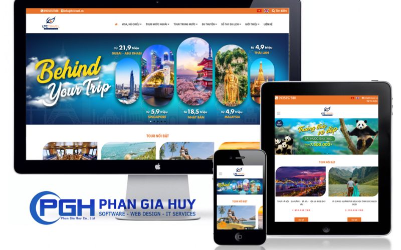 Thiết kế website công ty lữ hành