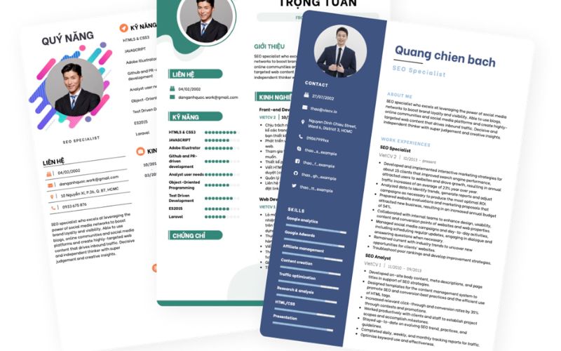 Thiết kế website CV trực tuyến