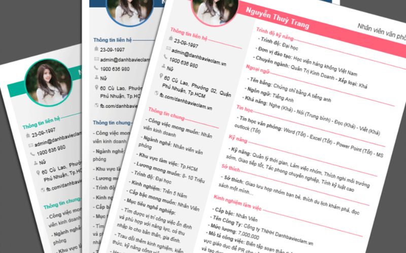 Thiết kế website CV trực tuyến