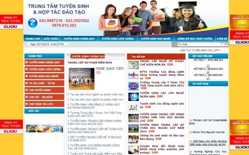 Thiết kế website đào tạo nghề