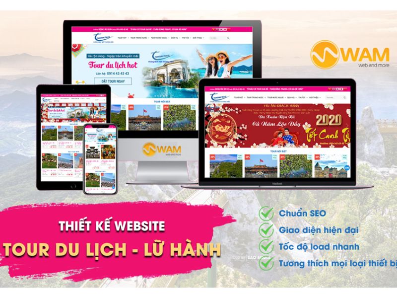 Thiết kế website đặt tour trực tuyến