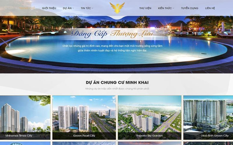 Thiết kế website dự án căn hộ
