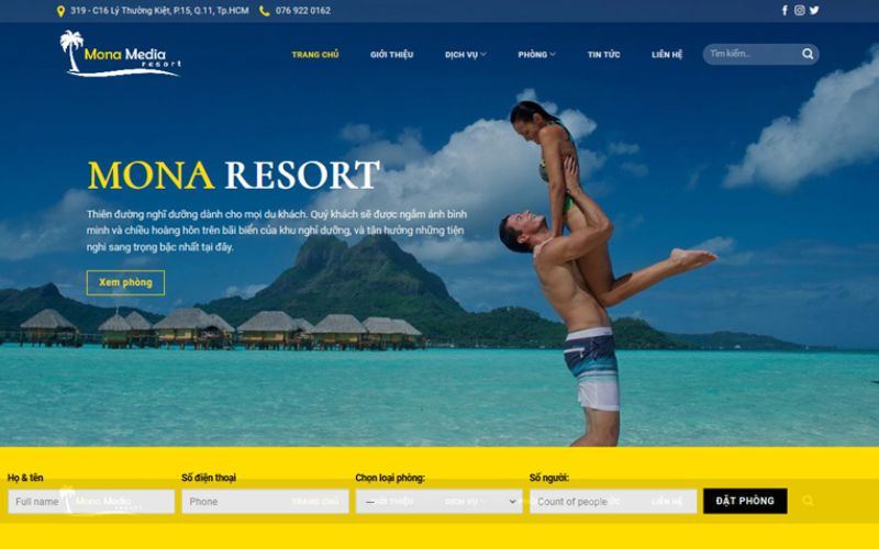 Thiết kế website resort