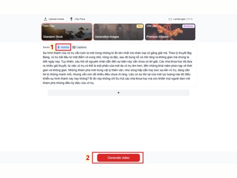 Hướng dẫn tạo video nhanh bằng AI với Videogen từ A đến Z Tạo video nhanh