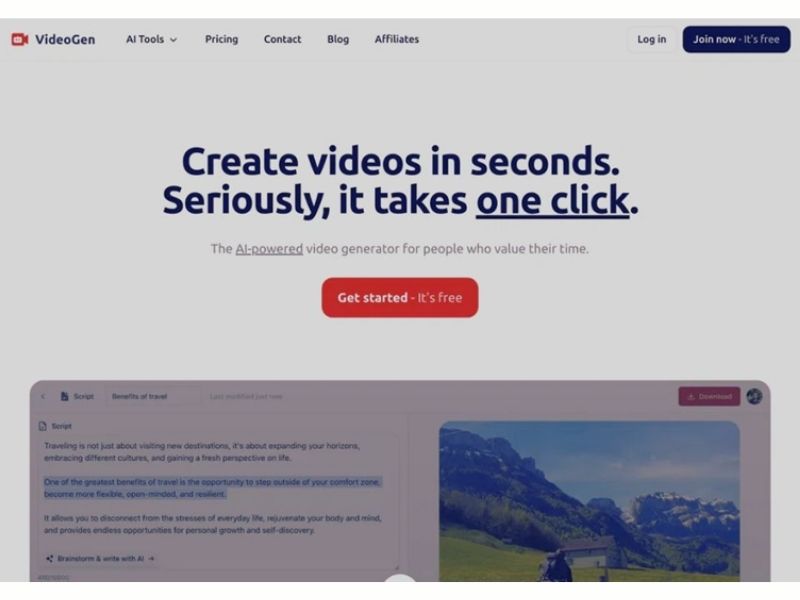 Tạo video từ website