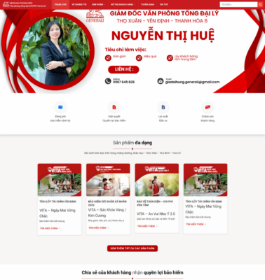 Thiết kế Website bảo hiểm GENERALI Thanh Hóa baohiemgenerali