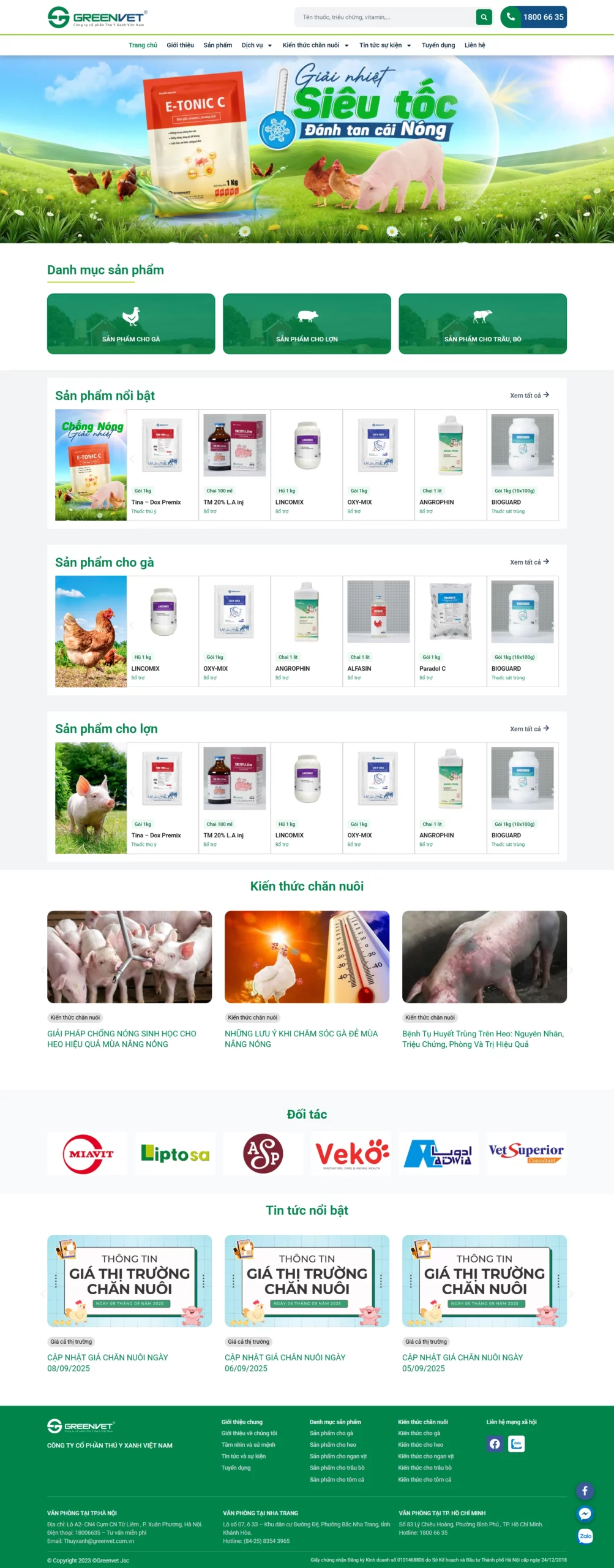 Thiết kế website công ty cổ phần thuốc thú y xanh Việt Nam screencapture greenvet vn 2025 09 11 08 49 37 scaled