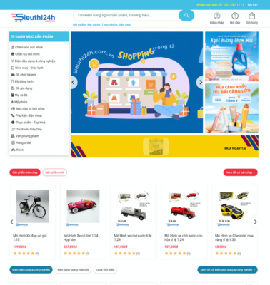 Thiết kế Website bán hàng Siêu Thị 24H sieuthi24h vn1