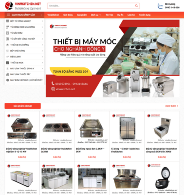 Thiết kế Website CÔNG TY CỔ PHẦN XUẤT NHẬP KHẨU VÀ ĐẦU TƯ VINAKITCHEN vinakitchen net1