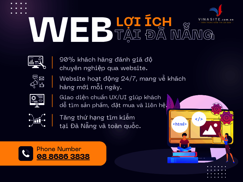 Thiết kế website tại Đà Nẵng đẹp, tốc độ nhanh, chuẩn SEO Một website chuyên nghiệp mang lại lợi ích gì cho doanh nghiệp Đà Nẵng